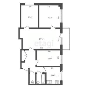 4-к квартира, вторичка, 60м2, 4/5 этаж