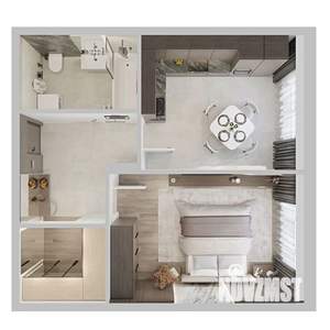 1-к квартира, вторичка, 44м2, 6/9 этаж