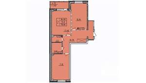 2-к квартира, вторичка, 76м2, 6/10 этаж