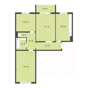 3-к квартира, вторичка, 77м2, 2/10 этаж