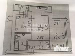 2-к квартира, вторичка, 49м2, 8/9 этаж