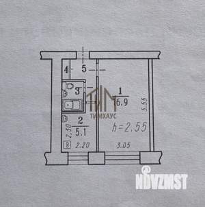 1-к квартира, вторичка, 30м2, 7/9 этаж