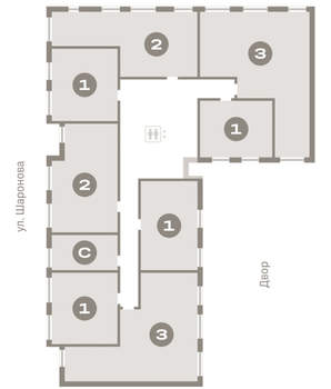 1-к квартира, вторичка, 45м2, 3/16 этаж