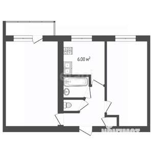 2-к квартира, вторичка, 45м2, 5/5 этаж