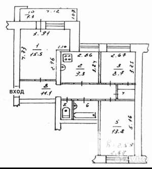 3-к квартира, вторичка, 67м2, 3/6 этаж