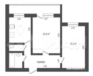 2-к квартира, вторичка, 56м2, 7/11 этаж