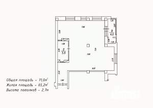 2-к квартира, сданный дом, 71м2, 15/18 этаж