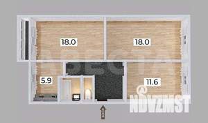 3-к квартира, вторичка, 64м2, 4/5 этаж