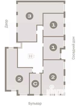 1-к квартира, вторичка, 37м2, 6/8 этаж