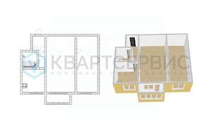 2-к квартира, вторичка, 44м2, 2/5 этаж