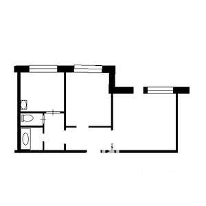 2-к квартира, вторичка, 52м2, 3/4 этаж
