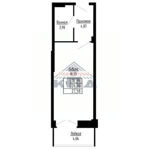 1-к квартира, вторичка, 28м2, 8/16 этаж