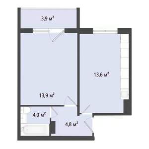 1-к квартира, вторичка, 36м2, 1/10 этаж