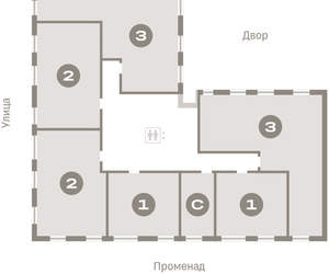 3-к квартира, вторичка, 84м2, 4/9 этаж