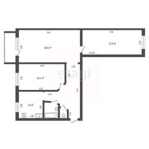 3-к квартира, вторичка, 58м2, 5/5 этаж