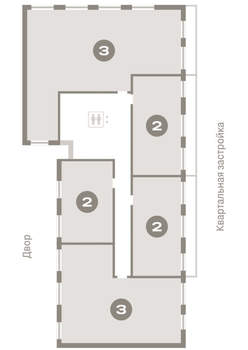 3-к квартира, вторичка, 142м2, 8/9 этаж