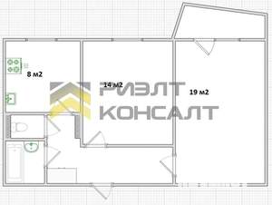 2-к квартира, вторичка, 53м2, 8/9 этаж
