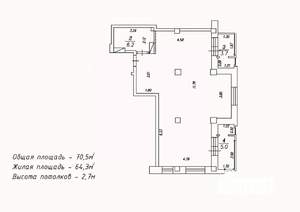 2-к квартира, сданный дом, 70м2, 3/18 этаж