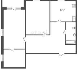 3-к квартира, вторичка, 58м2, 4/9 этаж