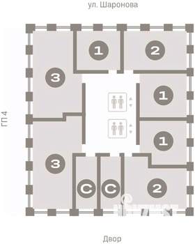 1-к квартира, вторичка, 24м2, 3/17 этаж