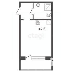 Студия квартира, вторичка, 29м2, 7/11 этаж