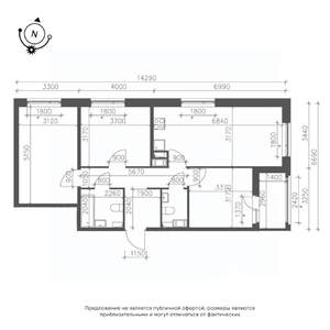 3-к квартира, вторичка, 79м2, 12/12 этаж