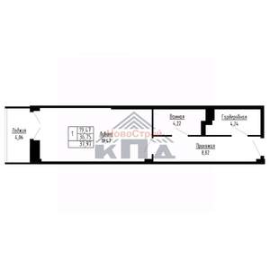 1-к квартира, вторичка, 38м2, 5/16 этаж