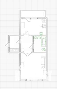 1-к квартира, вторичка, 42м2, 3/10 этаж