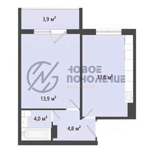 1-к квартира, вторичка, 36м2, 1/10 этаж