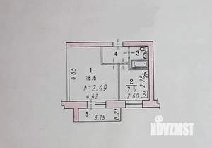 1-к квартира, вторичка, 34м2, 3/6 этаж