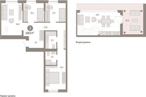 3-к квартира, вторичка, 128м2, 7/9 этаж