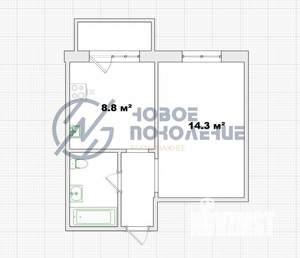 1-к квартира, вторичка, 31м2, 3/8 этаж