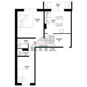 2-к квартира, вторичка, 67м2, 7/8 этаж