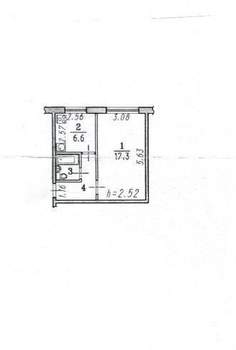 1-к квартира, вторичка, 31м2, 5/5 этаж