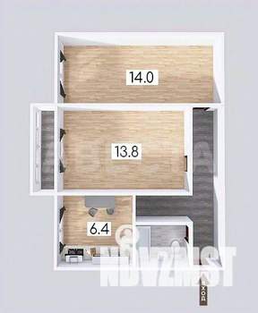 2-к квартира, вторичка, 45м2, 2/2 этаж