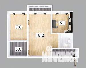 2-к квартира, вторичка, 45м2, 3/5 этаж