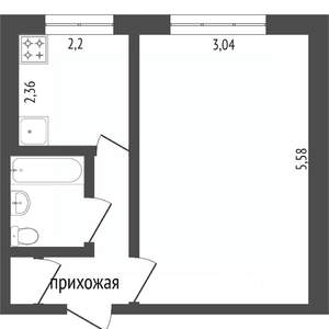1-к квартира, вторичка, 30м2, 9/9 этаж