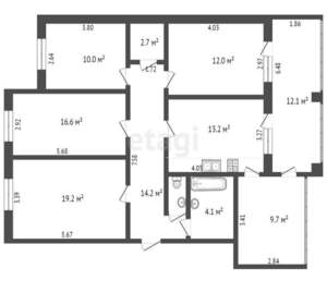 4-к квартира, вторичка, 120м2, 4/7 этаж