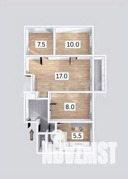 4-к квартира, вторичка, 59м2, 2/5 этаж