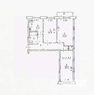 3-к квартира, вторичка, 59м2, 2/5 этаж