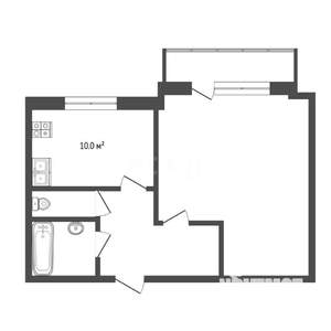 1-к квартира, вторичка, 35м2, 2/10 этаж
