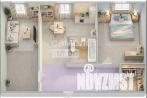 2-к квартира, вторичка, 44м2, 1/5 этаж