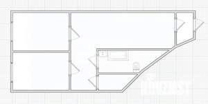 2-к квартира, вторичка, 55м2, 1/3 этаж
