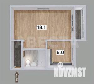 1-к квартира, вторичка, 30м2, 3/5 этаж