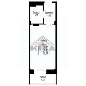 1-к квартира, вторичка, 30м2, 2/16 этаж