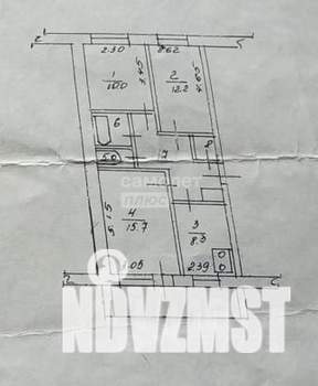 3-к квартира, вторичка, 62м2, 1/2 этаж