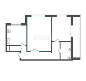 2-к квартира, вторичка, 52м2, 3/9 этаж