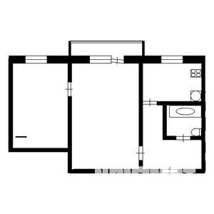 2-к квартира, вторичка, 48м2, 2/5 этаж