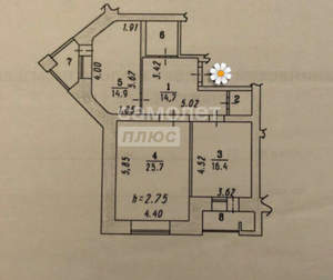 2-к квартира, вторичка, 82м2, 5/9 этаж