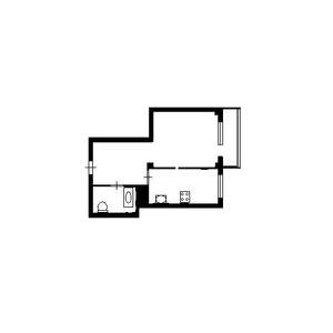 1-к квартира, вторичка, 44м2, 5/9 этаж